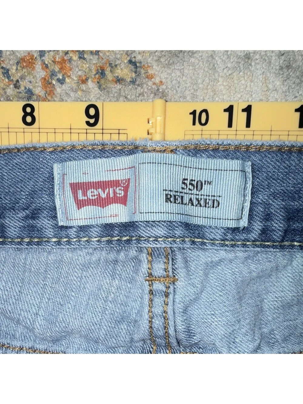Levi’s 550 18 Husky Blue Light Wash Relaxed Straight Denim Jeans 5-Pocket A244
